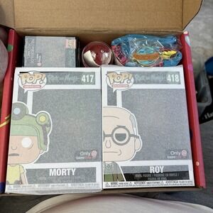 Rick & Morty Blips & Chitz Box Rick #417 Morty #418 Roy,‎ Pin, Sticker,funko Pop